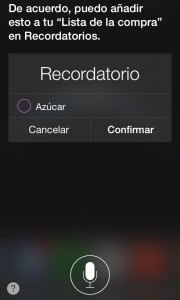 Recordatorios en iOS con Siri